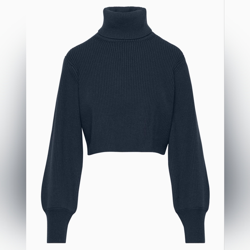 Wilfred Rebecca Turtleneck Cropped Sweater, Admiral blue 2XS EUC